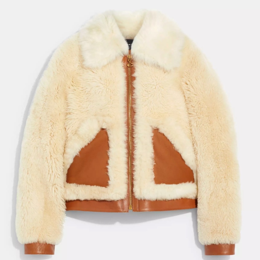 COACH Real Shearling Fur Jacket Size XS